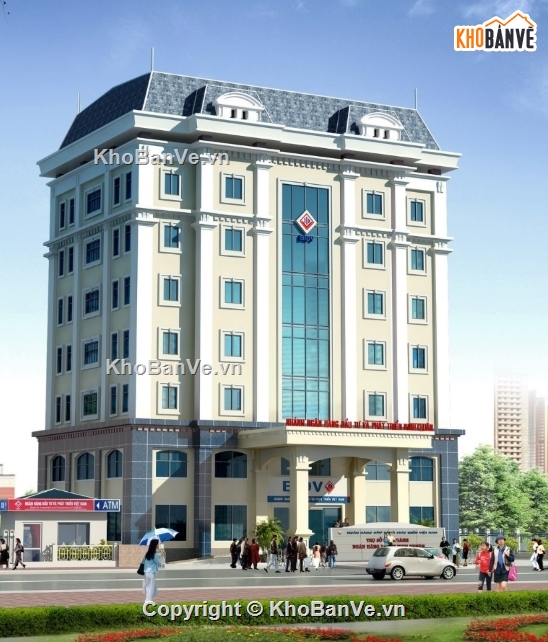 ngân hàng bidv,trụ sở ngân hàng bidv,file cad trụ sở ngân hàng,trụ sở ngân hàng file cad,cad trụ sở ngân hàng